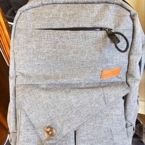 Back pack diaper bag, roomy and much cushion in the back and straps